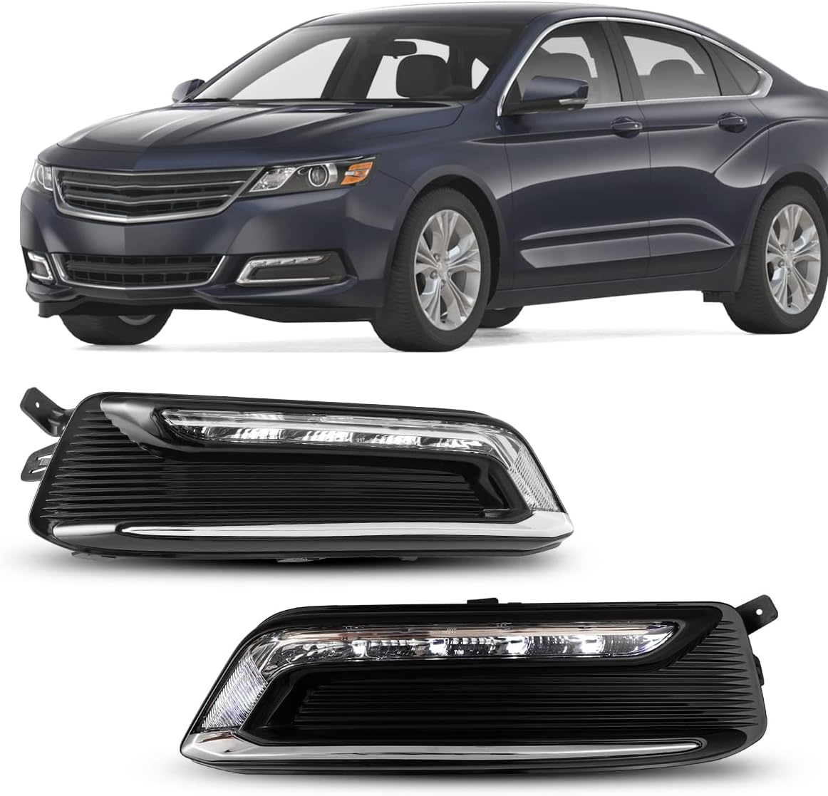 Chevy Impala Fog Lights set no Bezel