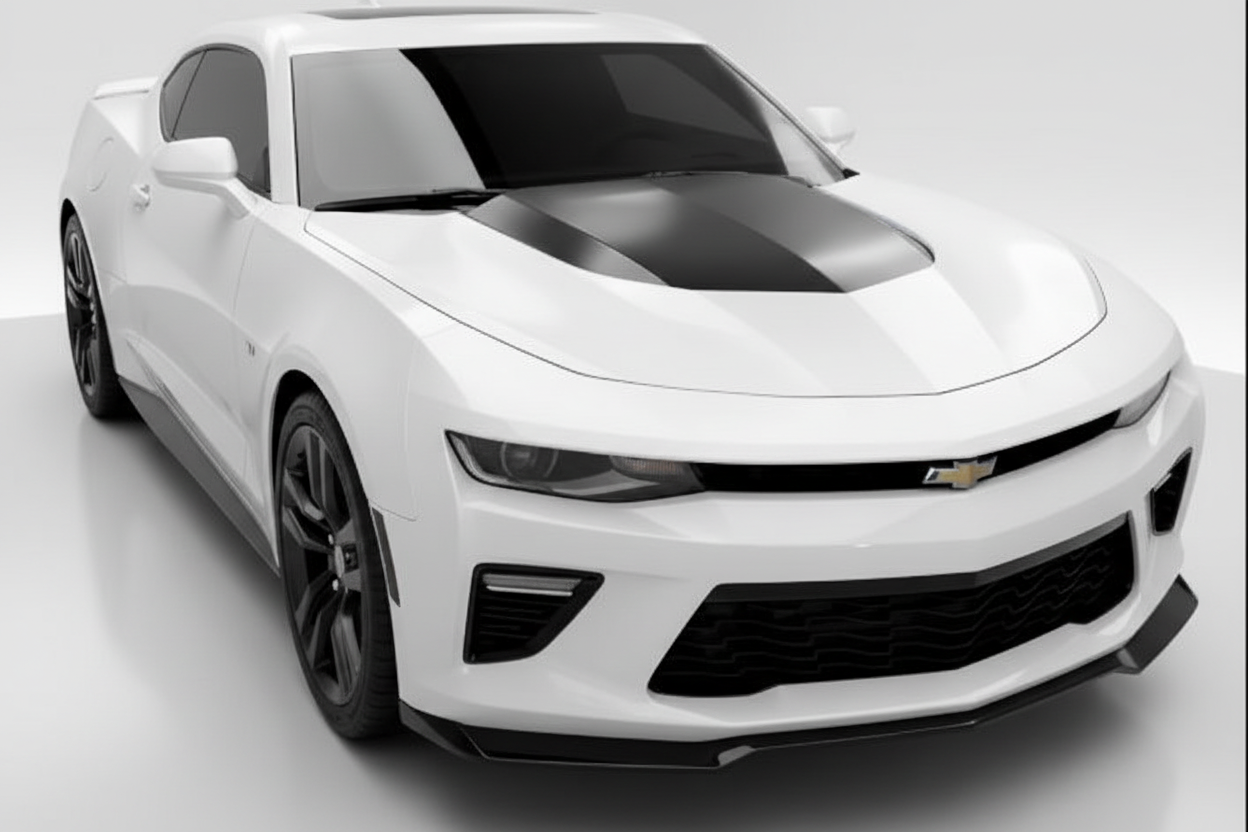 ZL1 Style Hood for 2016-2021 Chevrolet Camaro 6th Gen | Primed | Vented Heat Extractor Ram Air Scoop | Aluminum | Aftermarket | Fits LS, LT, RS, SS, ZL1