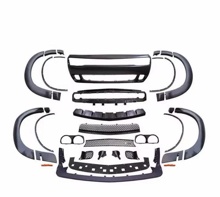 Dodge Challenger Wide Body Kit 2015–2023 | Hellcat Demon SRT Redeye Widebody Conversion | Front & Rear Bumper + Fender Flares + Side Skirts | Primed | Aftermarket