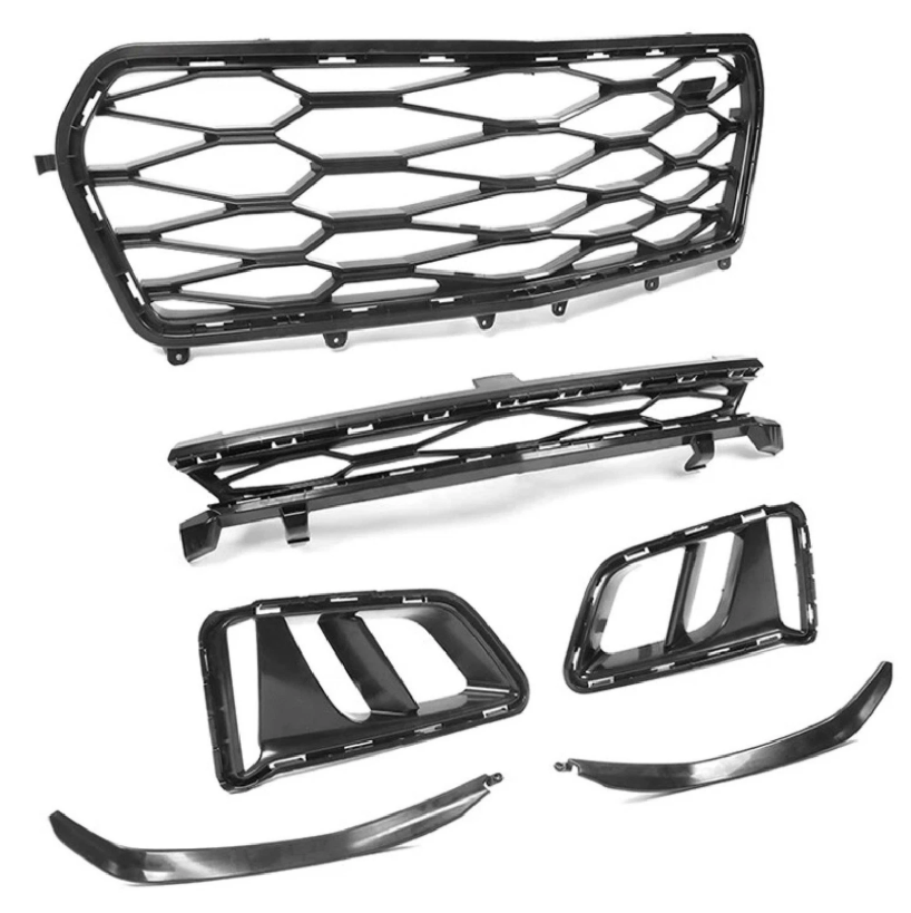 ZL1 Style Front Bumper for 2019–2023 Chevrolet Camaro 6th Gen | Primed | Complete Conversion Kit w/ Upper Lower Grille + DRL Fog Lights | Fits LS, LT, RS, SS | Aftermarket (Copy)