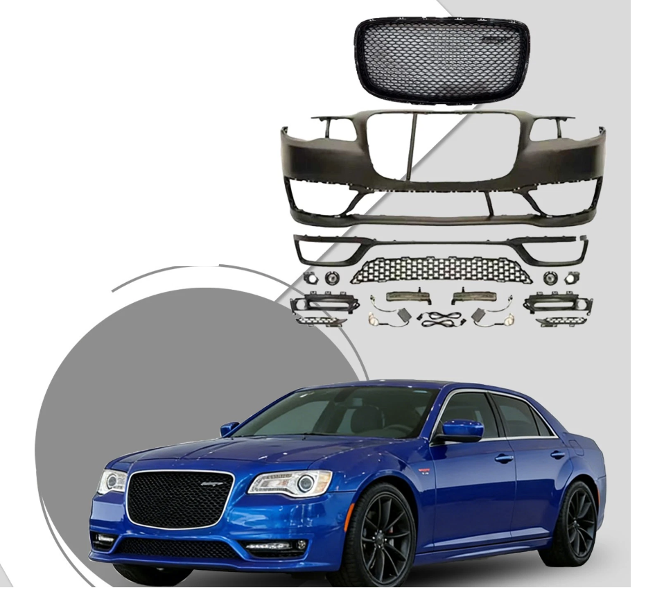 Front Bumper Cover Complete for 2015-2023 Chrysler 300 W/ Sensor| Primed | Aftermarket Replacement
