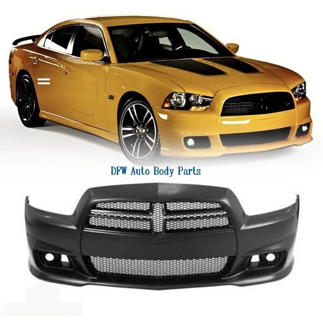 Front Bumper Complete for 2008-2014 Dodge Charger |SRT8 | Primed | Ready to Paint