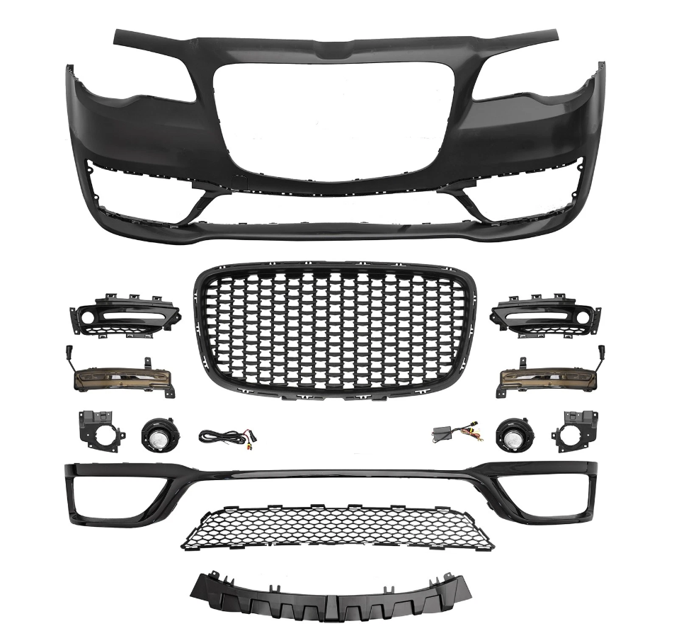 Front Bumper Cover Complete for 2015-2023 Chrysler 300 W/ Sensor| Primed | Aftermarket Replacement (Copy)