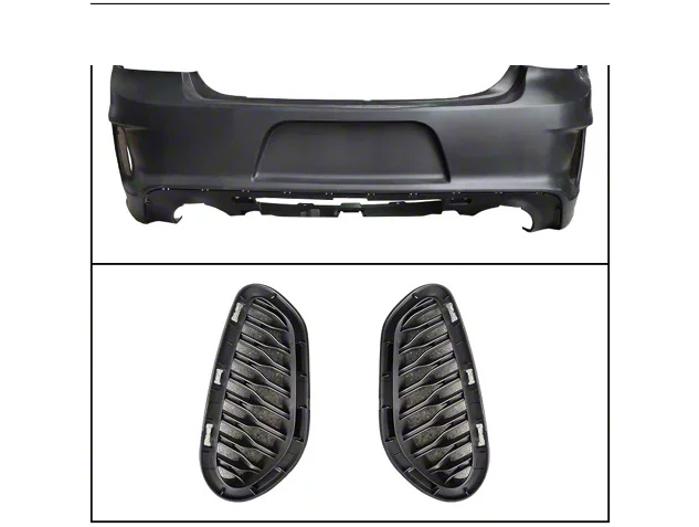 Dodge Charger wide body Kit Complete 2015-2023 Complete Widebody Kit for 2015-2023 Dodge Charger | Hellcat SRT Redeye Style | Primed | Front & Rear Bumpers + Fender Flares + Side Skirts + Diffuser | Aftermarket | Primed