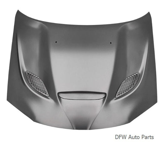SRT Style Hood for 2015-2023 Chrysler 300 | Primed | Heat Extractor Vented Scoop | Aftermarket Replacement | Fits 300C, 300S, SRT8